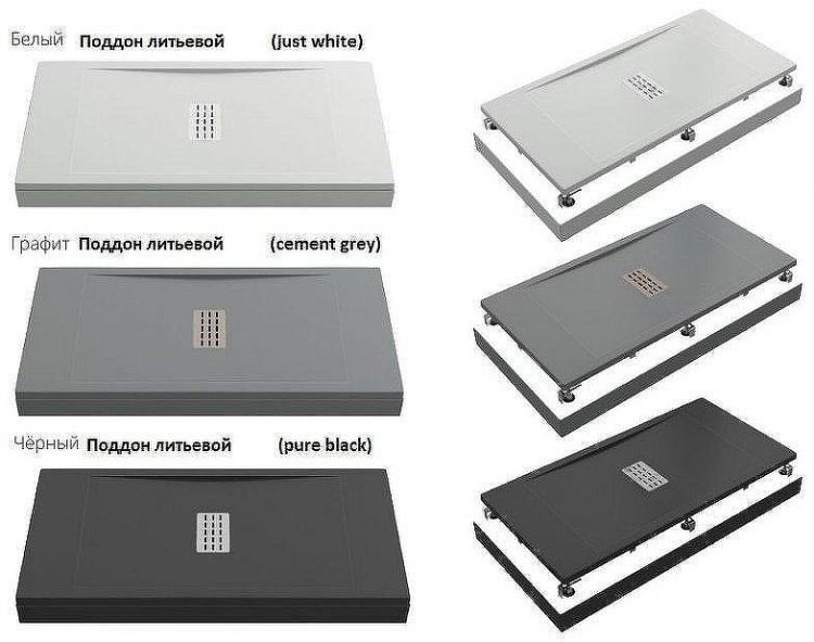 Душевой поддон из искусственного камня Creto Etna 140x90 2-0066 Черный