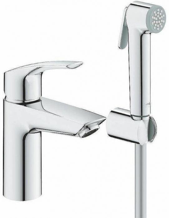 Смеситель для раковины Grohe Eurosmart 23124003 с гигиеническим душем Хром