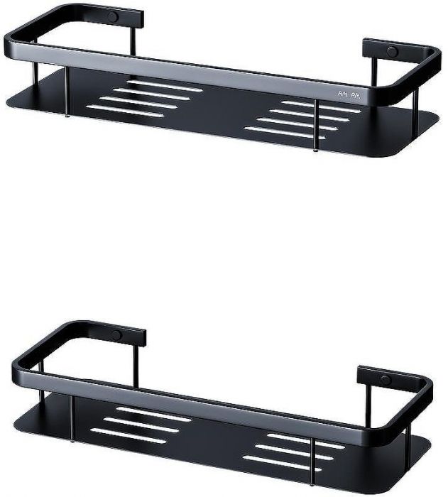 Комплект душевого уголка с душевой системой и аксессуарами AM.PM Gem 90x90 WK90EO профиль Черный матовый стекло прозрачное