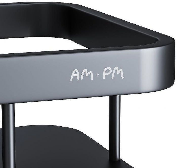 Комплект душевого уголка с душевой системой и аксессуарами AM.PM Gem 90x90 WK90EO профиль Черный матовый стекло прозрачное