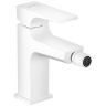 Hansgrohe Metropol Смеситель для биде на 1 отв, с донным клапаном, излив 129мм, цвет: белый матовый
