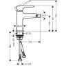 Hansgrohe Metropol Смеситель для биде на 1 отв, с донным клапаном, излив 129мм, цвет: белый матовый