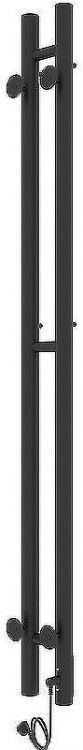 Электрический полотенцесушитель Laris Прайм Дуэт ЧКЧ 80х1200 L 73207634 Черный муар