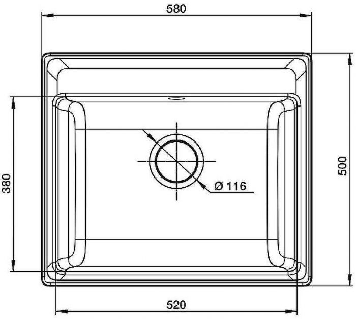 Кухонная мойка GranFest Vertex GF-V-580 Графит