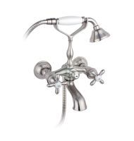 Смеситель для ванны с душем Timo Ritz 0144Y silver cross Смеситель для ванны с душем Timo Ritz 0144Y silver cross