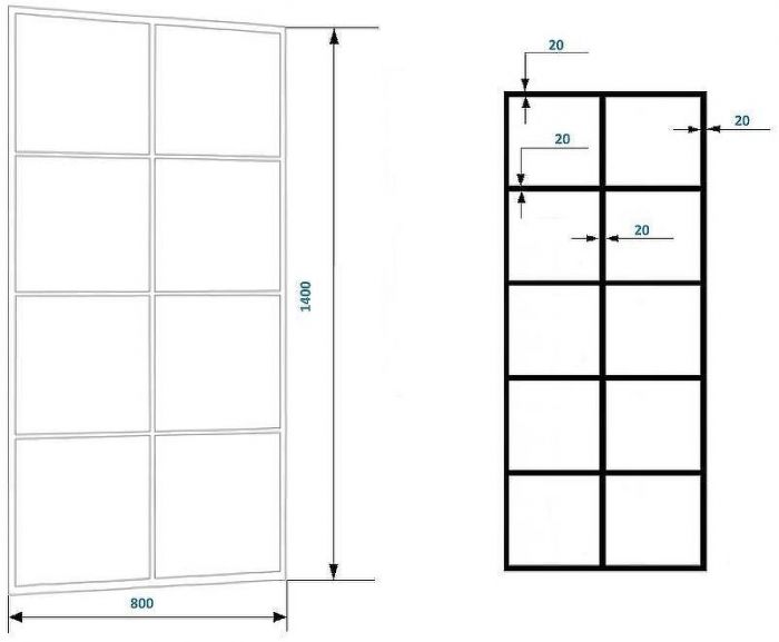 Шторка на ванну Ceruttispa Muza 80x140 MUZA F80 9283 профиль Черный стекло прозрачное