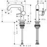 Hansgrohe Tecturis S Смеситель для раковины, 1 отв., с донным клапаном Push-Open, цвет: белый матовый