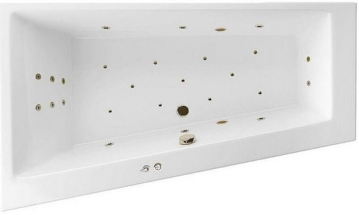 Акриловая ванна Excellent Sfera Slim 170x100 L WAEX.SFL17S.ULTRA.BR с гидромассажем