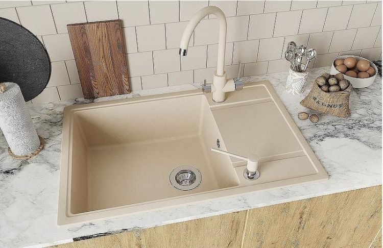 Кухонная мойка Florentina Липси-780 XL 20.505.D0780.104 Бежевая