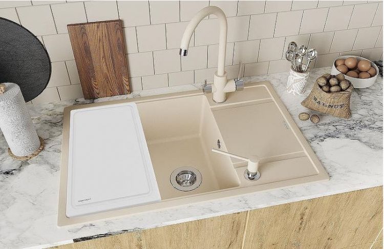 Кухонная мойка Florentina Липси-780 XL 20.505.D0780.104 Бежевая