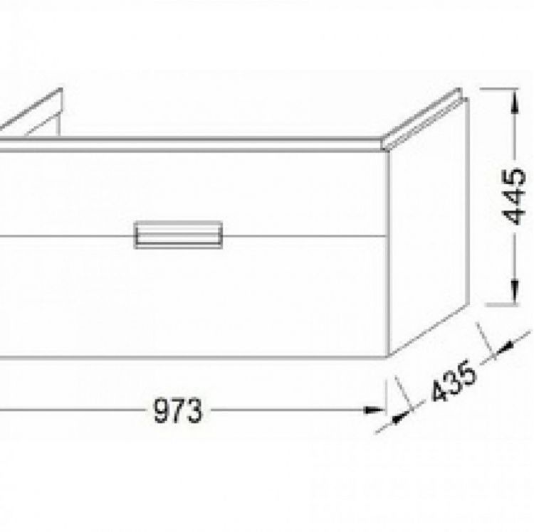Тумба под раковину Jacob Delafon Reve 100 см EB1136-R-M61, мягкий черный