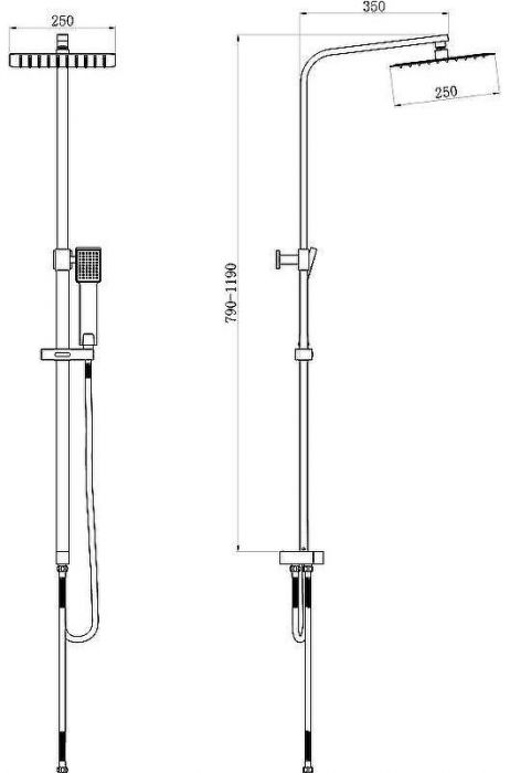 Душевая система beWash BV0SS6629 Хром