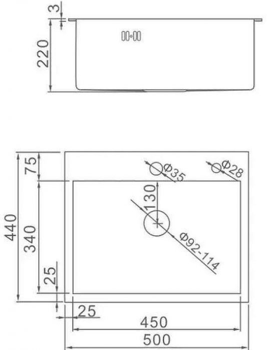 Кухонная мойка Aflorn Premium 50 AF95044F Графит