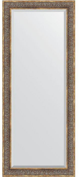 Зеркало Evoform Exclusive Floor 204х84 BY 6131 с фацетом в багетной раме - Вензель бронзовый 101