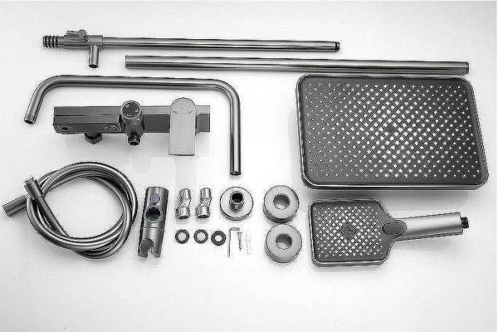 Душевая система Belz B678-3 B24678-3 Оружейная сталь