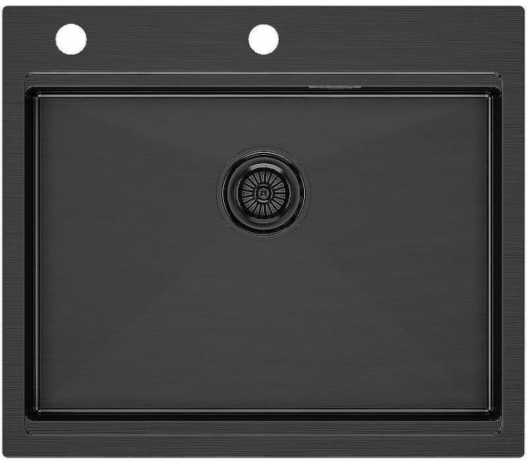 Кухонная мойка Paulmark Kroner-Pro 59 PM705951-GM Вороненая сталь