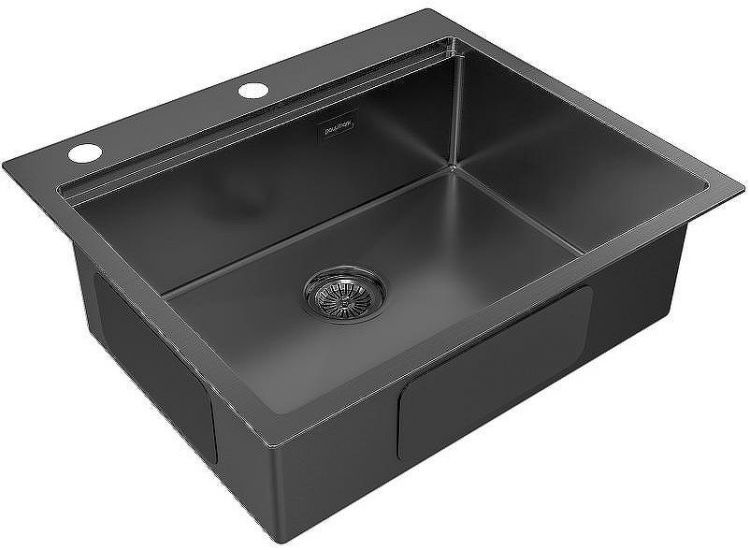 Кухонная мойка Paulmark Kroner-Pro 59 PM705951-GM Вороненая сталь