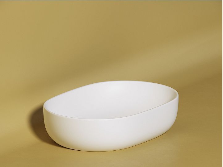 Умывальник CERAMICANOVA Element чаша накладная овальная (цвет Белый Матовый) CN6047MW