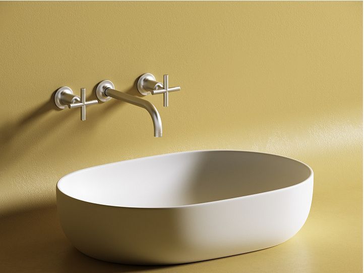 Умывальник CERAMICANOVA Element чаша накладная овальная (цвет Белый Матовый) CN6047MW