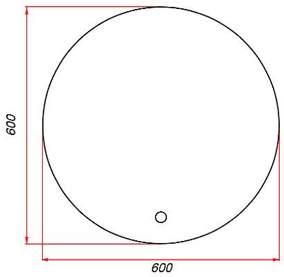 Зеркало ЗОВ 60 ZD60 с подсветкой с сенсорным выключателем