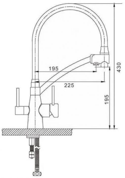 Смеситель для кухни Gappo G4398-16 Черный матовый