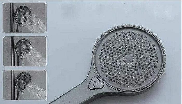 Душевая система Gappo G2495-79 с термостатом Оружейная сталь