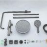 Душевая система Gappo G2495-79 с термостатом Оружейная сталь