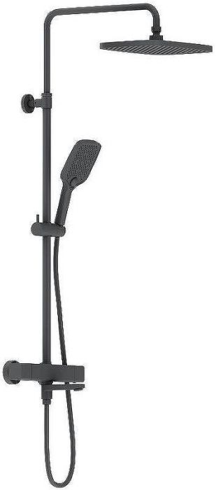 Душевая система Damixa Gala 953810300 с термостатом Черная матовая
