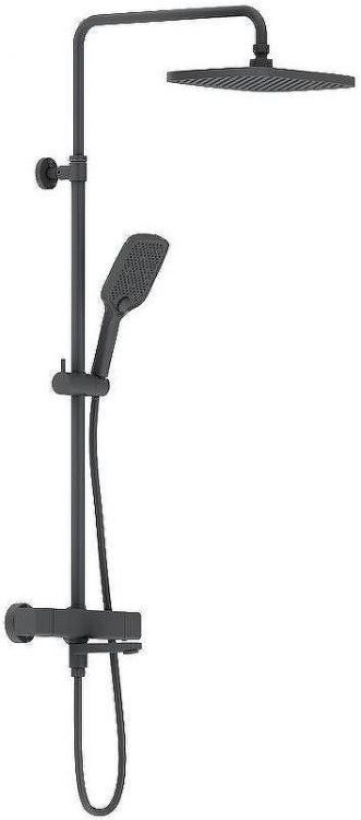 Душевая система Damixa Gala 953810300 с термостатом Черная матовая
