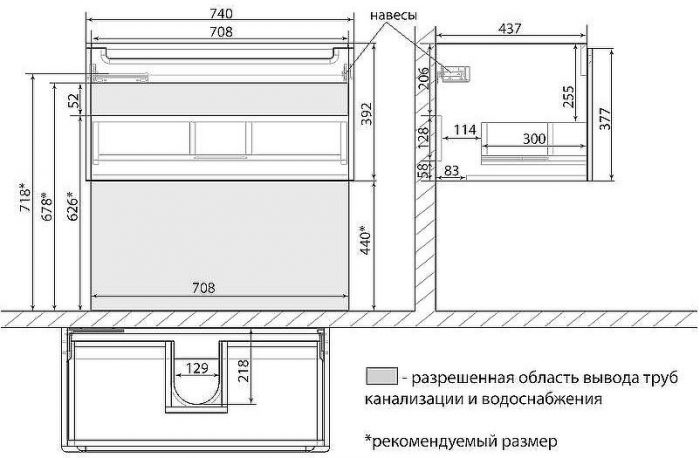 Тумба под раковину Lemark Buno Mini 80 LM05BM80T подвесная Белый глянец