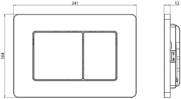 Клавиша смыва Charus Robusto FP.310.GNM.05 цвет Оружейная сталь