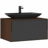Тумба с раковиной Orka Craft 80 5003987 подвесная Орех Антрацит