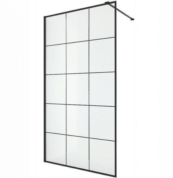 Душевая перегородка Ceruttispa Muza 100x100 T100 профиль Черный стекло прозрачное