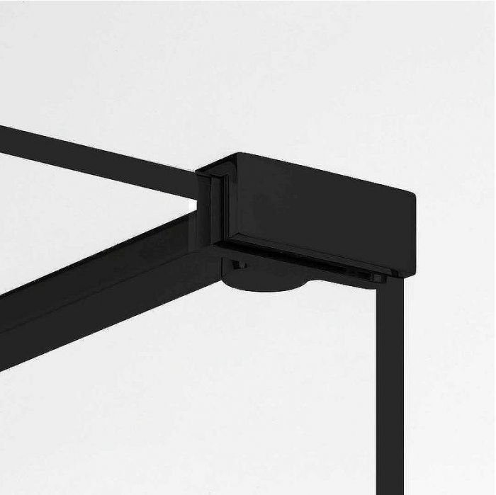 Душевая перегородка Ceruttispa Muza 100x100 T100 профиль Черный стекло прозрачное