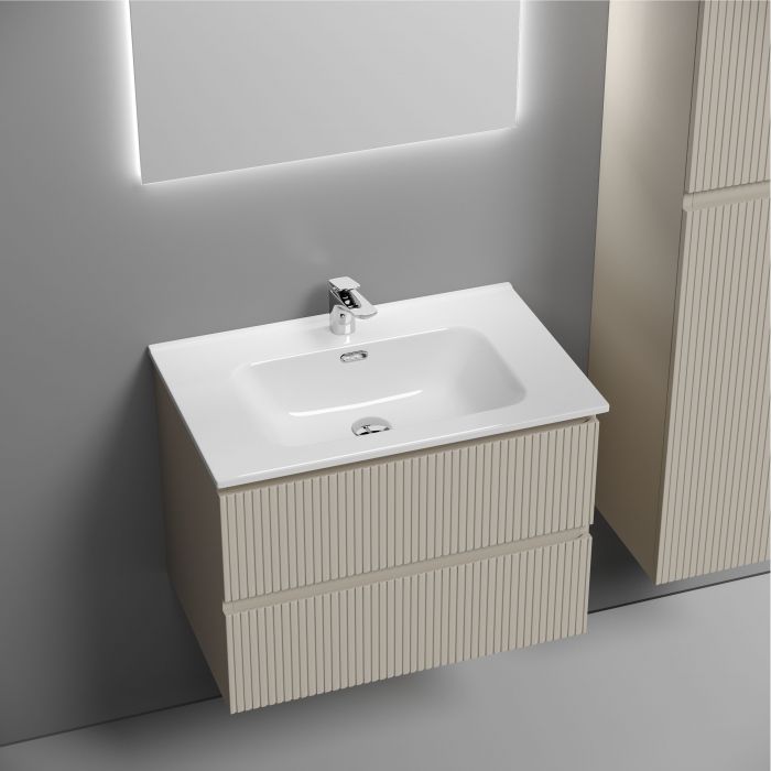 Тумба подвесная SANCOS Snob T 690х445х500, c двумя ящиками оснащенными доводчиками, Beige Soft ,SNT70CE
