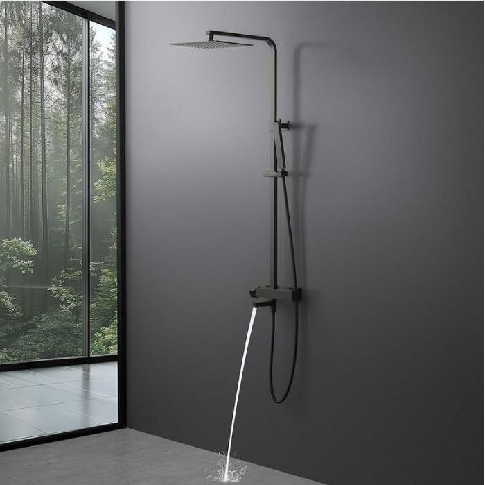 Душевая система Timo Tetra-Thermo SX-0169/18 с термостатом Черное золото
