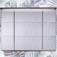 Зеркальный шкаф Бриклаер Кристалл 95 4627125414923 с подсветкой Ясень Анкор темный