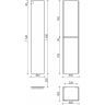 Шкаф-пенал SANCOS Smart подвесной, белый 350х300х1600, PSM35W