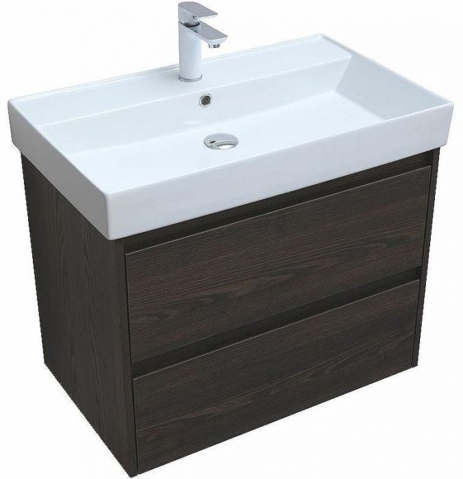 Тумба под раковину Aquanet Nova Lite 75 287895 подвесная Дуб черный