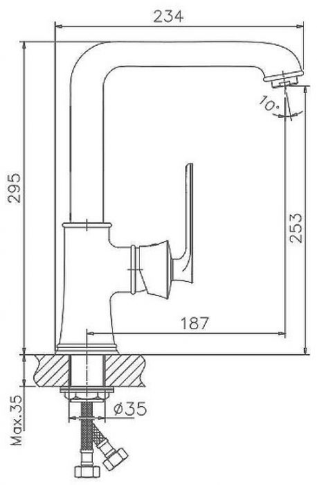 Смеситель для кухни Haiba HB70181-5 Золото