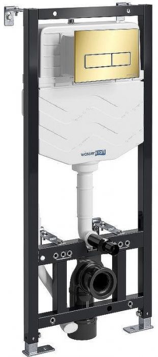 Инсталляция WasserKRAFT Aller 10TLT.010.ME.PG03 для унитаза с клавишей смыва Золото