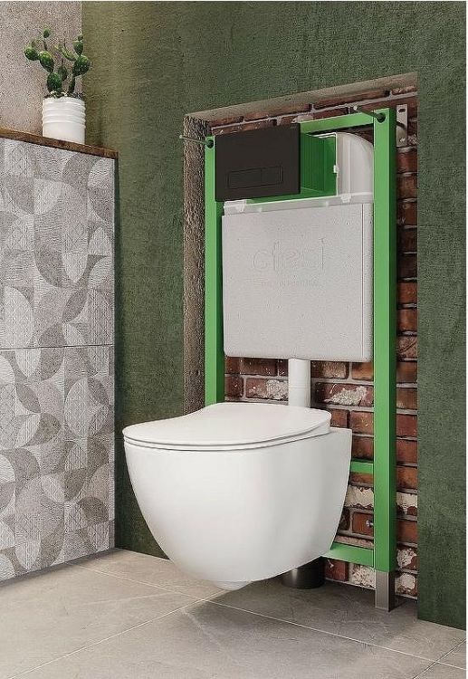 Инсталляция Ctesi Solid BK0200240 для унитаза без клавиши смыва