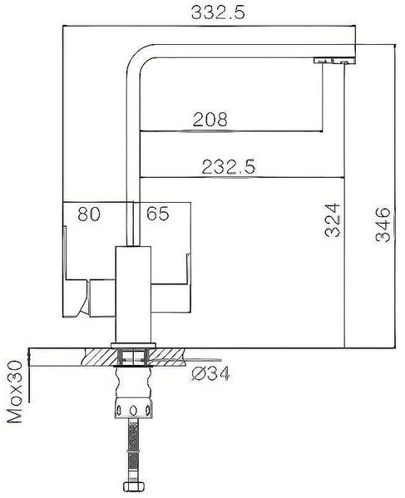 Смеситель для кухни Haiba HB76803-2 Нержавеющая сталь