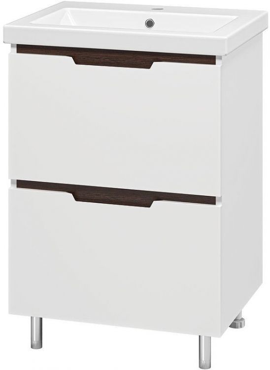 Тумба с раковиной Misty Лайм 60 УТ000001157 Белая