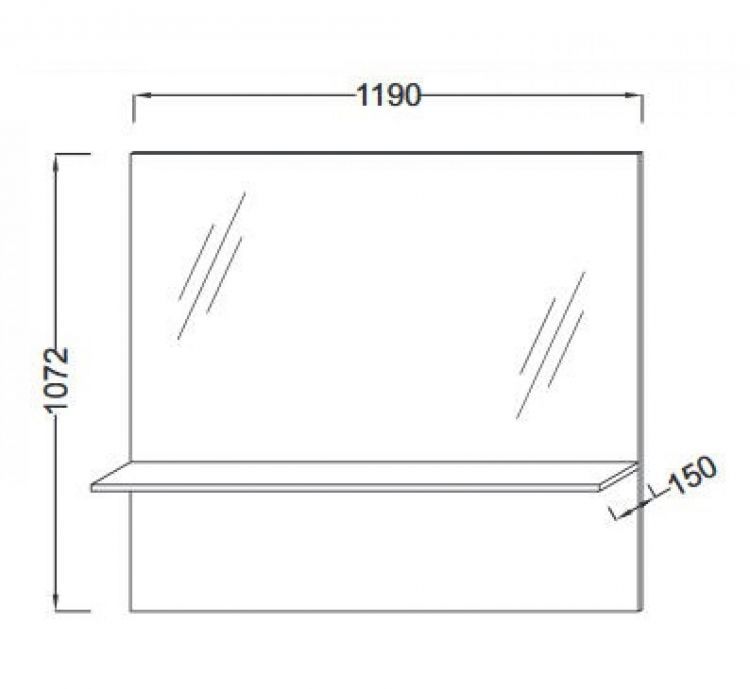 Зеркало высокое Jacob Delafon Struktura EB1215-N14 Зеркало высокое Jacob Delafon Struktura EB1215-N14