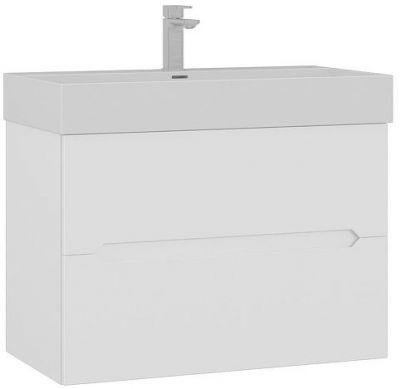 Тумба с раковиной Orka Malta 80 5001471 подвесная цвет Белый матовый