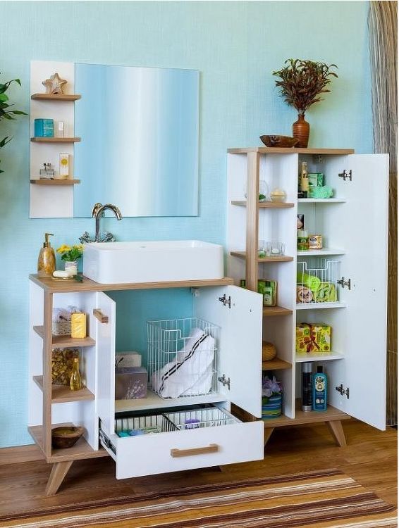 Шкаф пенал Sanflor Ингрид 50 С000005877 Белый