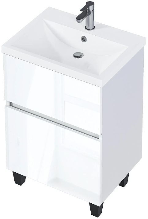 Тумба под раковину 1MarKa Aris 70Н Ц0000035779 цвет Белая аляска Белый глянец
