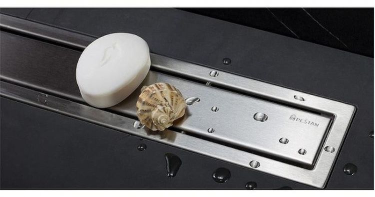 Душевой лоток Pestan Confluo Premium Line 950 13100007 с двухсторонней решеткой Хром матовый / полая под плитку Душевой лоток Pestan Confluo Premium Line 950 13100007 с двухсторонней решеткой Хром матовый / полая под плитку