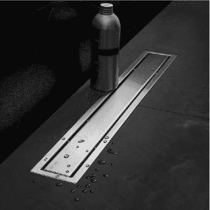 Душевой лоток Pestan Confluo Premium Line 950 13100007 с двухсторонней решеткой Хром матовый  / полая под плитку